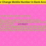 Application For Change Mobile Number In Bank Account In English